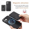 Чохол Hurtel iPhone 17 синтетична шкіра з відкріпним тримачем карт MagSafe Black (5907769395468)