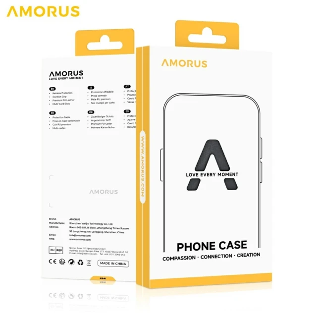 Чохол Hurtel Amorus з висувним картхолдером для Samsung Galaxy S26 Black (5907769395536)