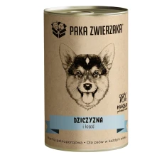 Вологий корм для собак PAKA ZWIERZAKA з дичиною та лососем 400 г (5907780109259)