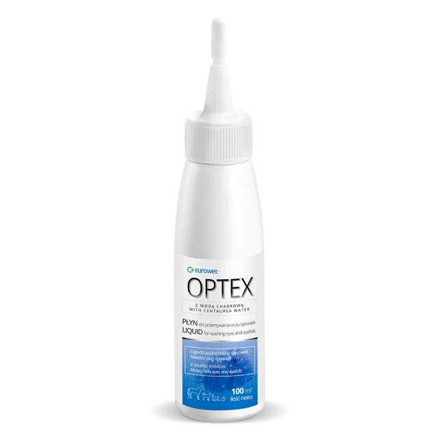Рідина для промивання очей для собак і котів EUROWET Optex 100 мл (5907785440432)