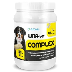 Кормова добавка для собак великих порід EUROWET Wita-Vet Complex підтримка росту і вітальності 80 шт x 8 г (5907785441125)