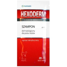 Шампунь дерматологічний для собак і котів EUROWET Hexoderm 20 шт x 20 мл (5907785441132)