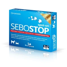 Краплі EUROWET Spot-on від себореї для собак і котів 5 шт x 2 мл (5907785442276)