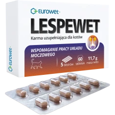 Таблетки для котів EUROWET Lespewet для підтримки сечовивідної системи 60 шт (5907785443372)