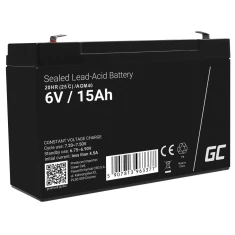 Акумулятор гелевий Green Cell AGM 6V 15Ah (AGM40)