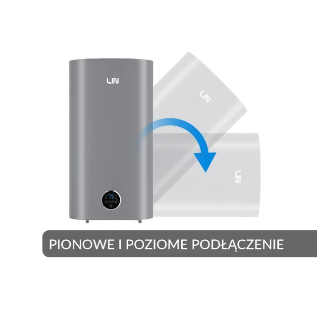Водонагрівач електричний Lin LIFVD1SMGY 100 л Wi-Fi Grey (5908019215109)
