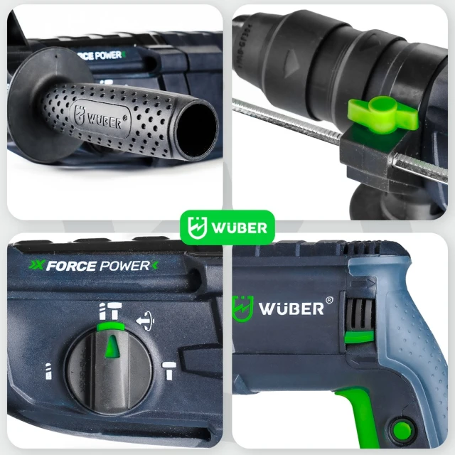 Перфоратор Wuber W28920 с ударом 4 Дж 2500 Вт (5908239734244)