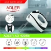 Міксер Adler AD4205b 300 Вт 5 швидкостей White/Black (5908256831537)