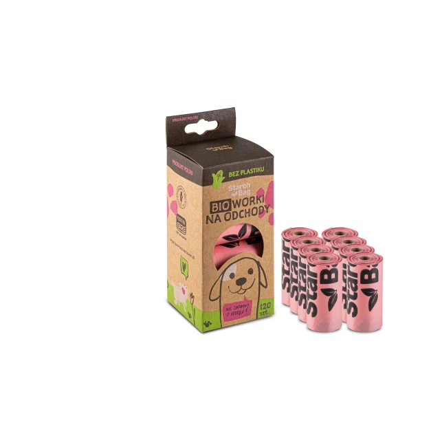 Пакеты для уборки ZOLUX Starchbag компостируемые Pink 15 шт (5908261595967)
