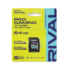 Карта памяти Goodram Rival microSD 64GB 100MB/s U3 V30 A2 с адаптером (5908267914724)