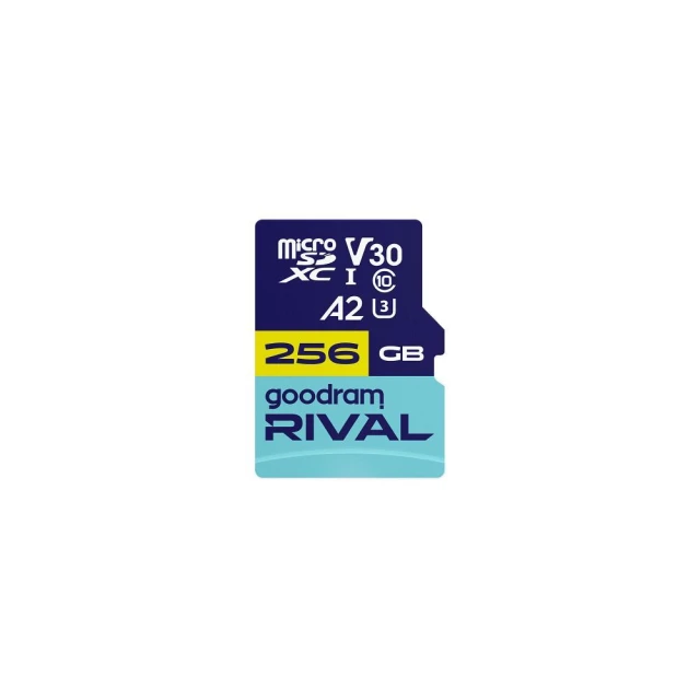 Карта памяти microSD Goodram RIVAL 256GB 100MB/s UHS-I U3 V30 A2 з адаптером SD (5908267914755)