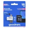 Карта памяти Goodram M1A4-0160R12 microSDHC 16 ГБ Class 10 с адаптером SD и кардридером (5908267930267)
