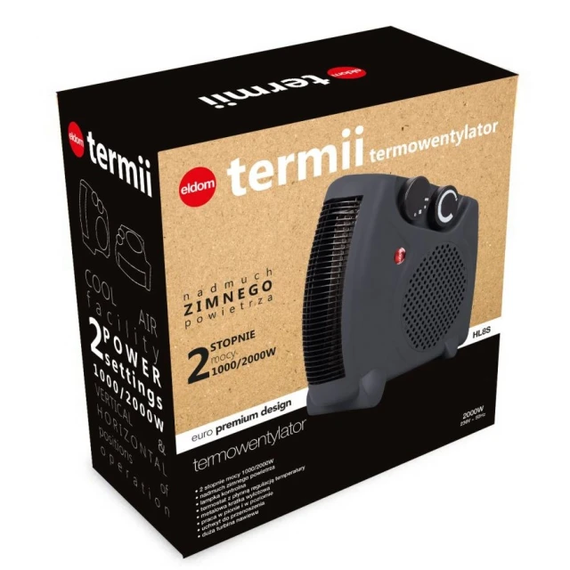 Вентилятор Eldom HL8C/G підлоговий 2000 Вт Graphite (5908277383992)