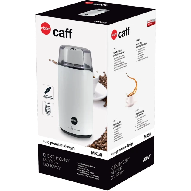 Кавомолка ножова Eldom MK50 CAFF 200 Вт (5908277385484)