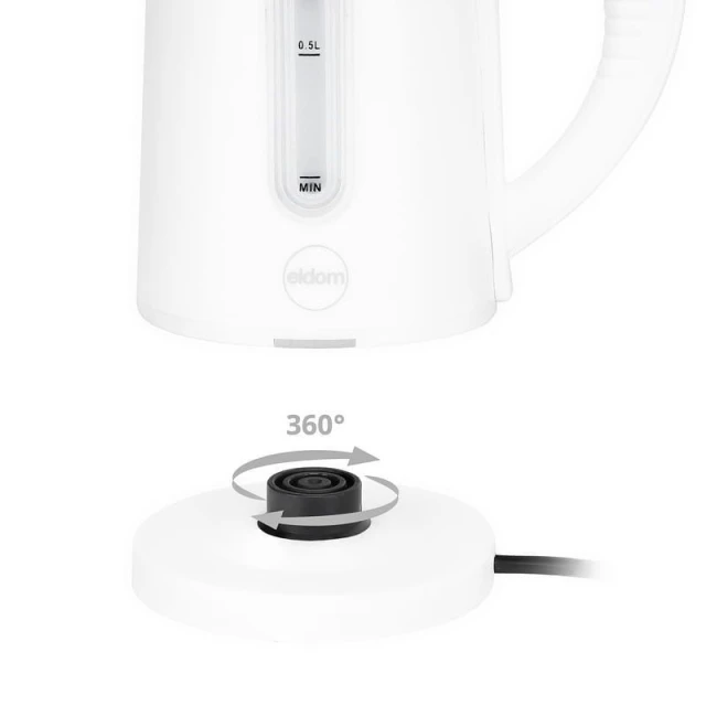 Електрочайник Eldom C185B Tripo 0,8 л 1000 Вт White (5908277388928)