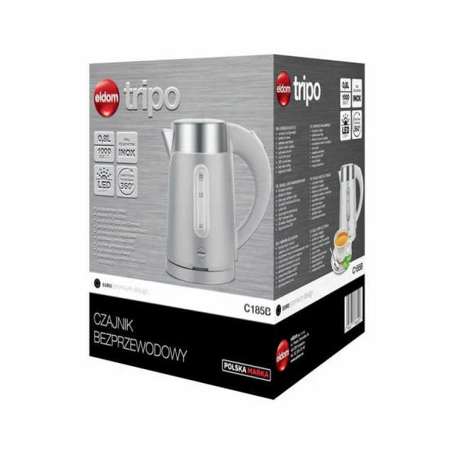 Електрочайник Eldom C185B Tripo 0,8 л 1000 Вт White (5908277388928)