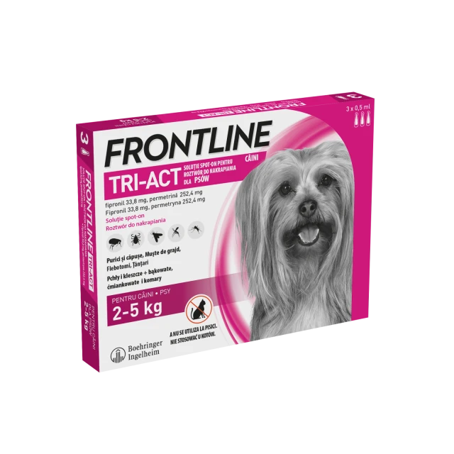 Краплі для собак Frontline Tri-Act 2-5 кг 3 шт x 0,5 мл (5909991237547)
