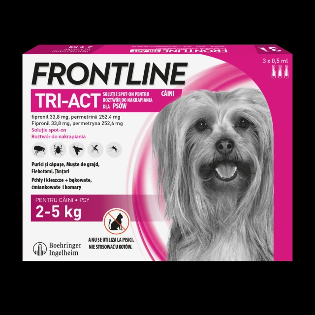 Краплі для собак Frontline Tri-Act 2-5 кг 3 шт x 0,5 мл (5909991237547)