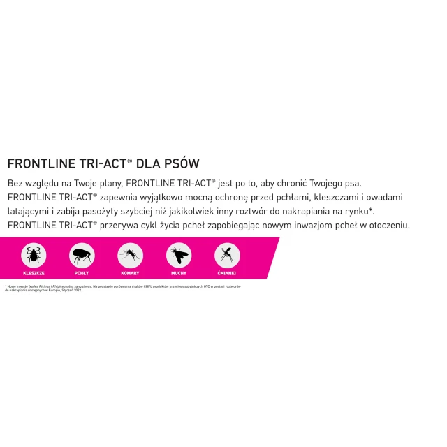 Краплі для собак Frontline Tri-Act 2-5 кг 3 шт x 0,5 мл (5909991237547)