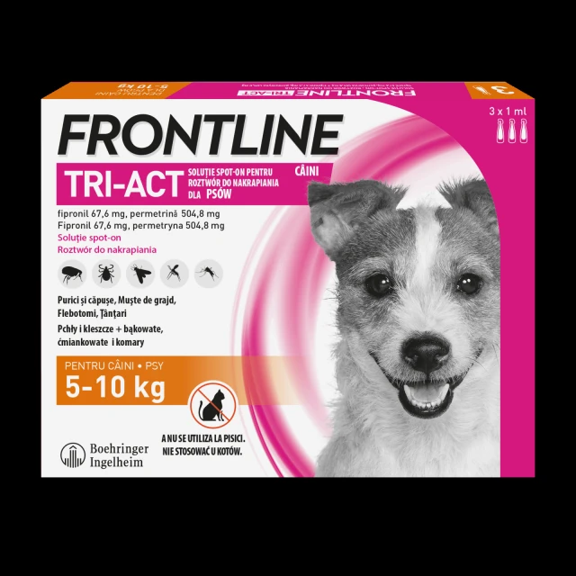 Капли для собак Frontline Tri-Act 5-10 кг 3 шт x 1 мл (5909991237561)