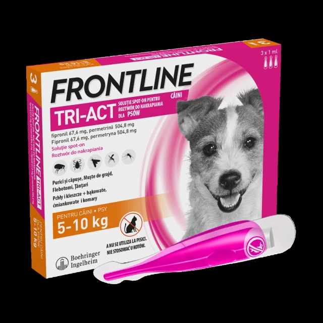Капли для собак Frontline Tri-Act 5-10 кг 3 шт x 1 мл (5909991237561)