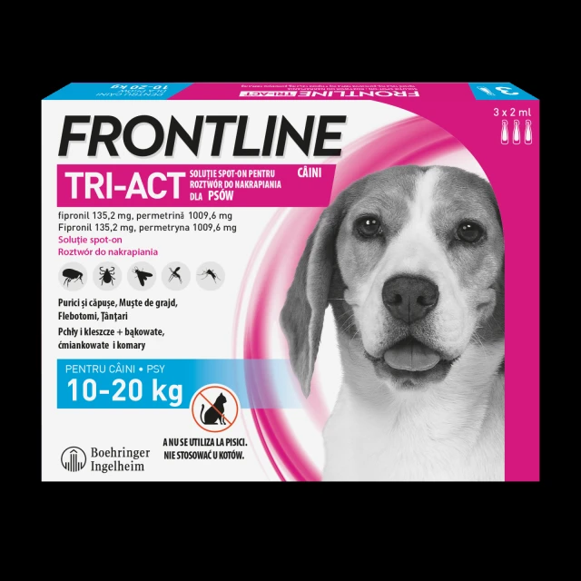 Краплі для собак Frontline Tri-Act 10-20 кг 3 шт x 2 мл (5909991237585)