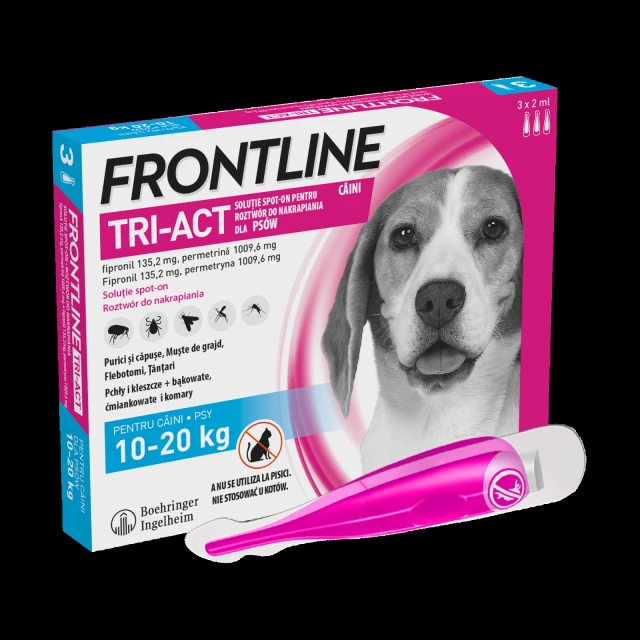 Краплі для собак Frontline Tri-Act 10-20 кг 3 шт x 2 мл (5909991237585)