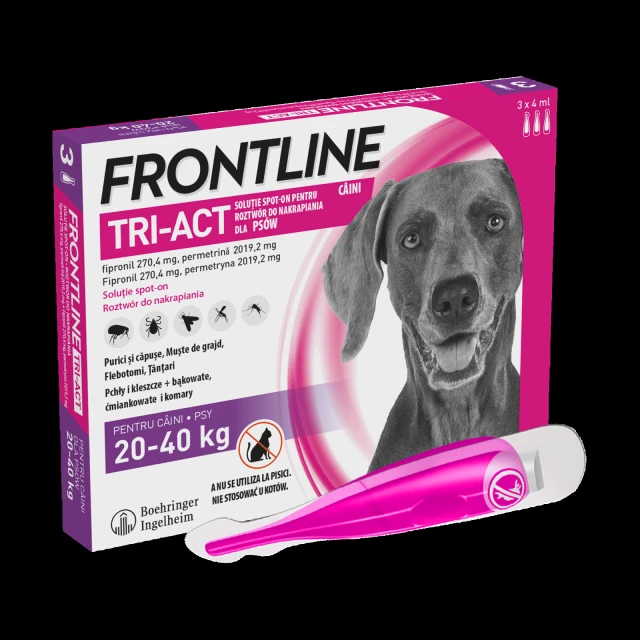 Капли для собак Frontline Tri-Act 20-40 кг 3 шт x 4 мл (5909991239183)
