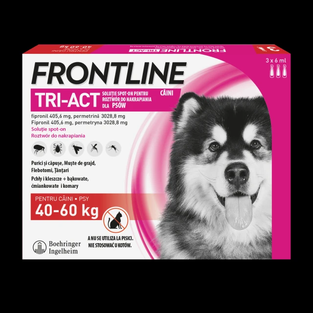 Краплі для собак Frontline Tri-Act 40-60 кг 3 шт x 6 мл (5909991239244)