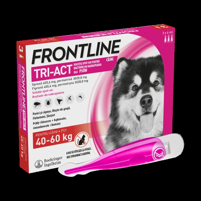 Краплі для собак Frontline Tri-Act 40-60 кг 3 шт x 6 мл (5909991239244)