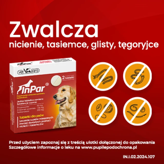 Таблетки для собак Vet-Agro InPar 2 шт (5909991242343)