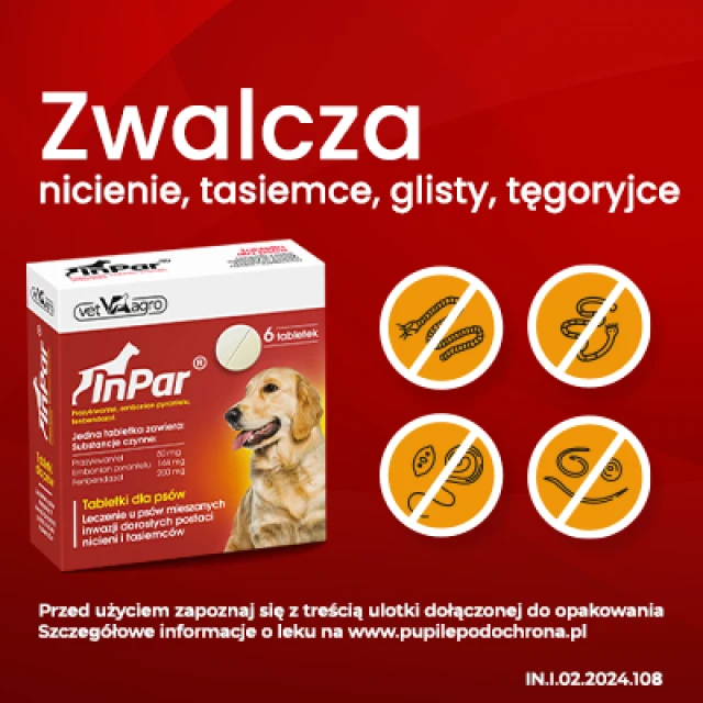Таблетки для собак Vet-Agro InPar 6 шт (5909991242367)