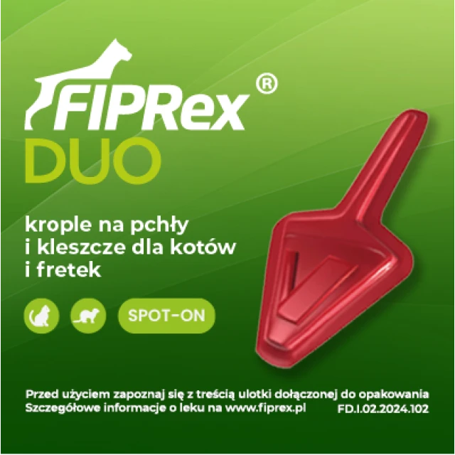 Краплі для котів і тхорів Vet-Agro Fiprex Duo 0,5 мл (5909991428525)