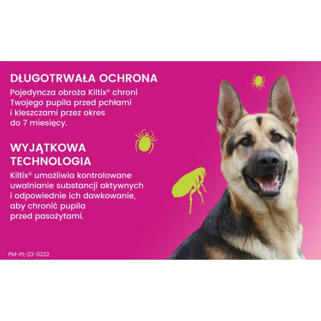Нашийник для собак Bayer Kiltix від кліщів і бліх 70 см (5909997000770)