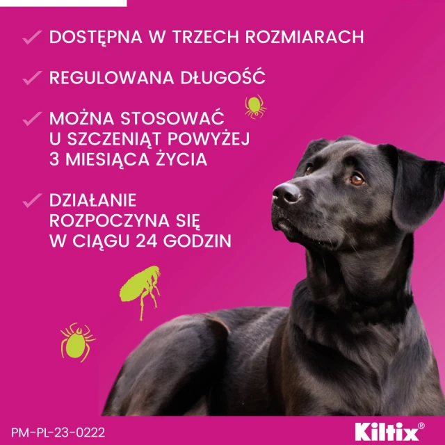 Нашийник для собак Bayer Kiltix від кліщів і бліх 70 см (5909997000770)