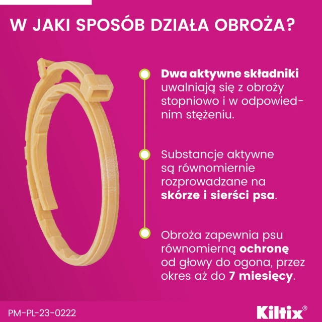 Нашійник для собак Bayer Kiltix від кліщів і бліх 53 см (5909997000787)