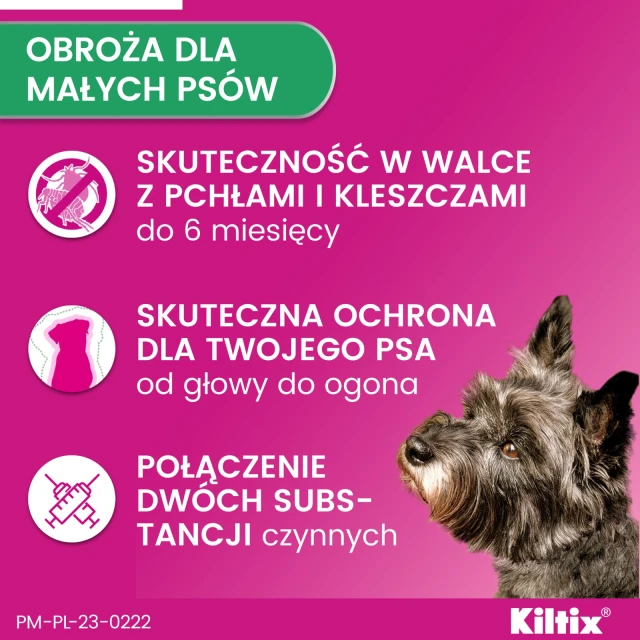 Нашийник для собак Bayer Kiltix від кліщів і бліх 38 см (5909997008103)