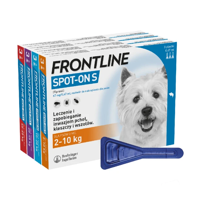 Капли для собак Frontline Spot-On 10-20 кг 3 шт x 1,34 мл (5909997019697)