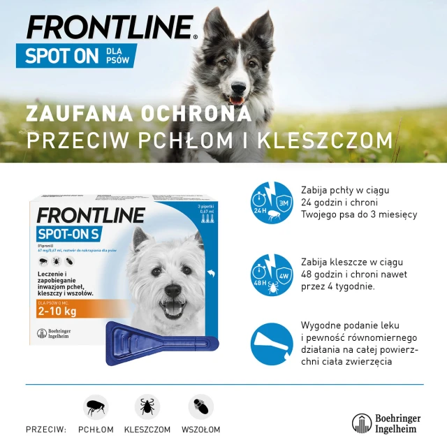 Краплі для собак Frontline Spot-On 20-40 кг 3 шт x 2,68 мл (5909997019789)