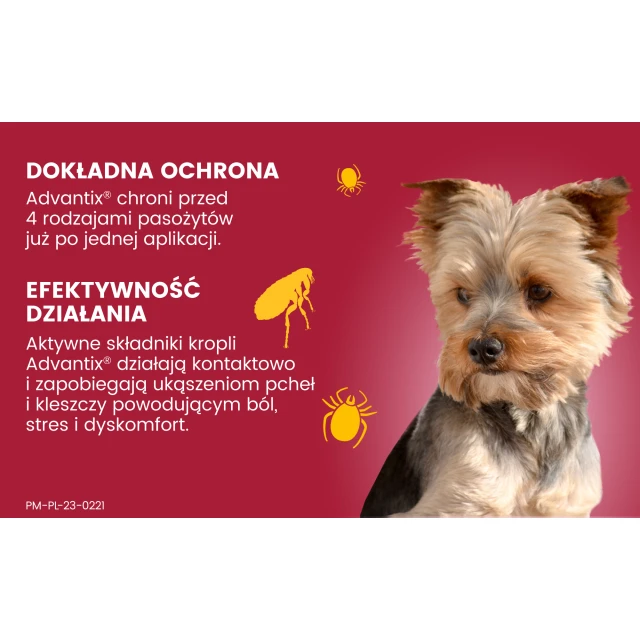 Краплі для собак Bayer Advantix від кліщів і бліх до 4 кг 0,4 мл (5909997023984)