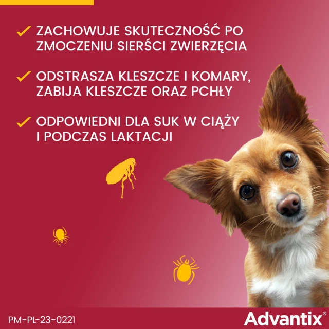 Краплі для собак Bayer Advantix від кліщів і бліх до 4 кг 0,4 мл (5909997023984)