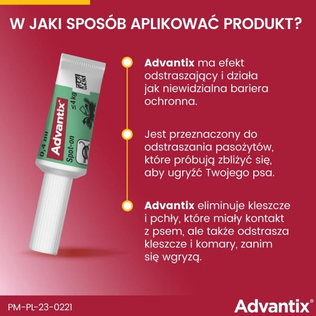 Краплі для собак Bayer Advantix від кліщів і бліх до 4 кг 0,4 мл (5909997023984)