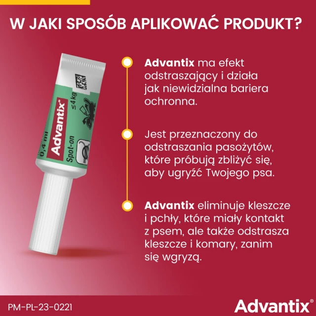 Краплі для собак Bayer Advantix від кліщів і бліх до 4 кг 4 шт x 0,4 мл (5909997024011)