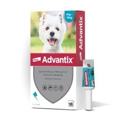 Краплі для собак Bayer Advantix від кліщів і бліх 4–10 кг 1 мл (5909997024035)