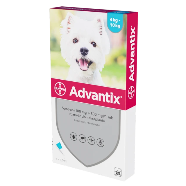 Краплі для собак Elanco Advantix 4–10 кг 4 шт x 1 мл (5909997024066)