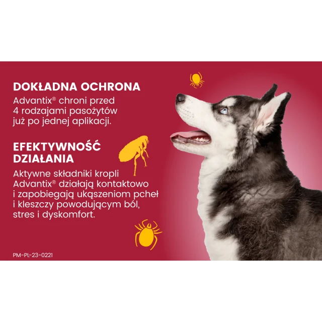 Капли для собак Bayer Advantix от клещей и блох 10–25 кг 2,5 мл (5909997024189)