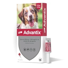 Краплі для собак Bayer Advantix від кліщів і бліх 10–25 кг 4 шт x 2,5 мл (5909997024219)