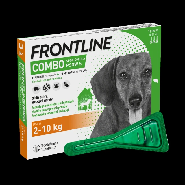 Краплі для собак Frontline Combo Spot-On 2–10 кг 3 шт x 0,67 мл (5909997033945)