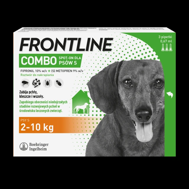 Краплі для собак Frontline Combo Spot-On 2–10 кг 3 шт x 0,67 мл (5909997033945)