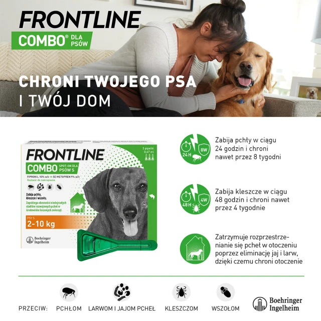 Краплі для собак Frontline Combo Spot-On 40+ кг 3 шт x 4,02 мл (5909997034034)